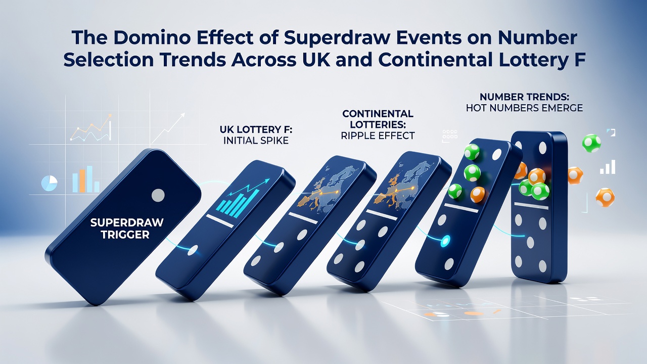Chart illustrating number frequency changes following Superdraw events in UK and European lotteries